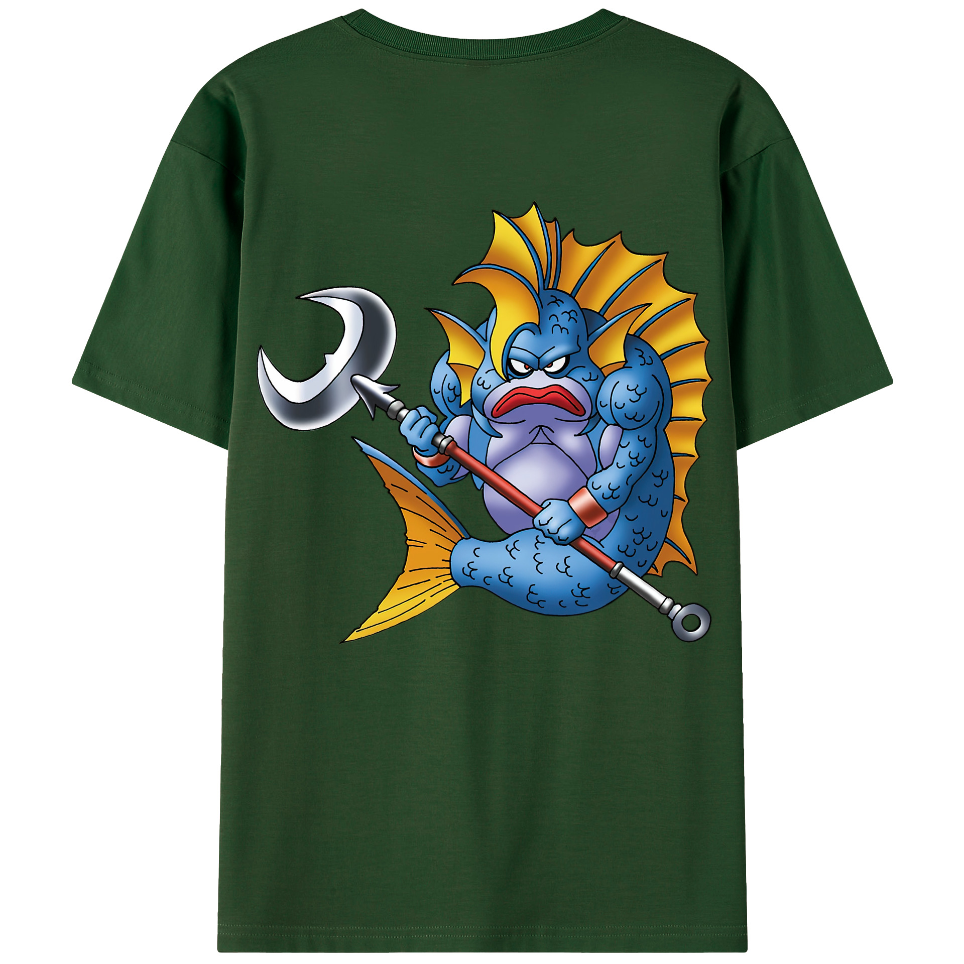 （画像用） ドラゴンクエスト Doragon Kuesuto Dragon Quest 綿100％半袖Tシャツ（背面プリント）